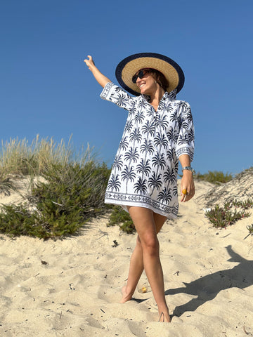 Vilagallo Palm Tree Print Dress