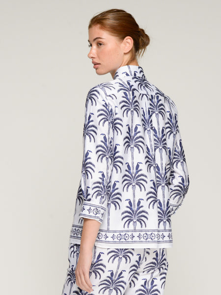 Vilagallo Palm Tree Print Top