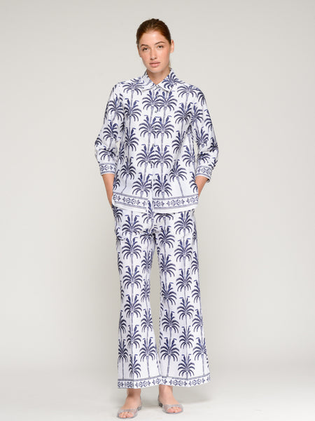 Vilagallo Palm Tree Print Top