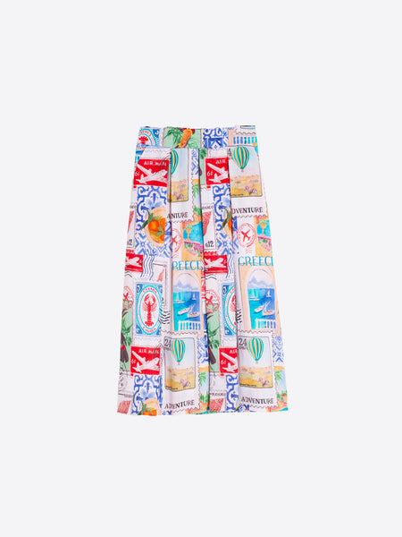 Vilagallo Postcard Print Skirt