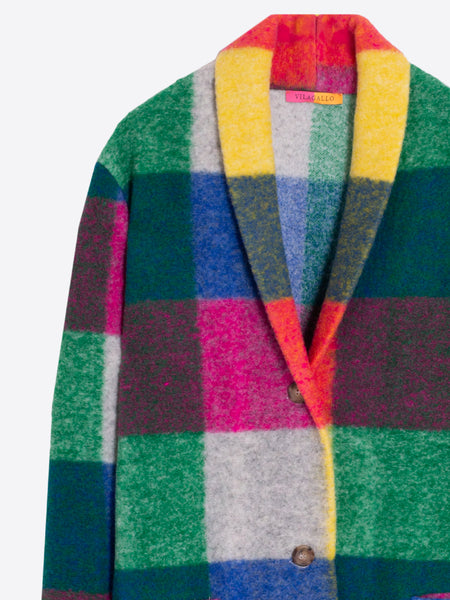 Vilagallo Long Colorblock Coat