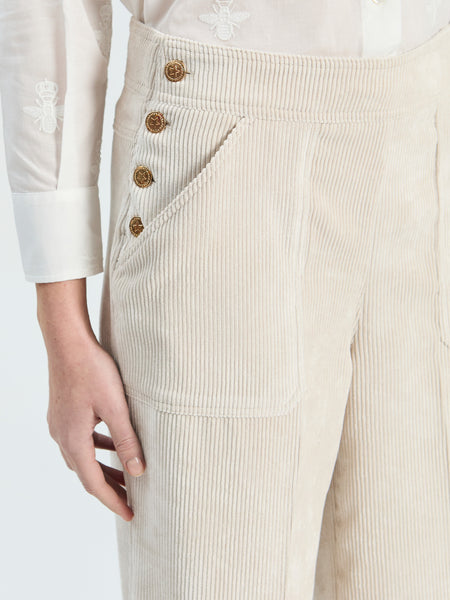 Vilagallo Ivory Cord Pants