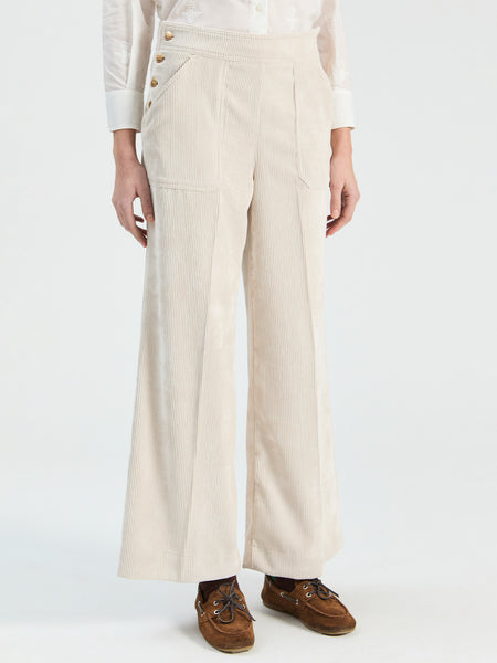 Vilagallo Ivory Cord Pants