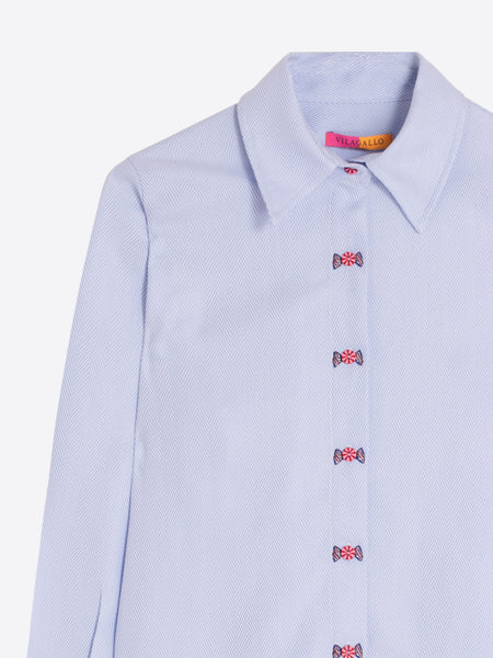 Vilagallo Peppermint Button Shirt