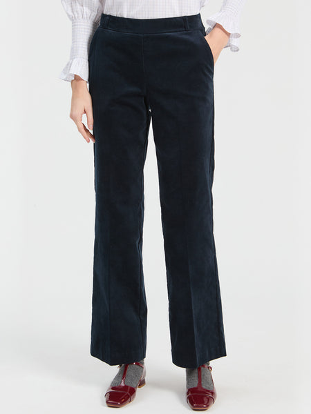 Vilagallo Navy Velvet Pants