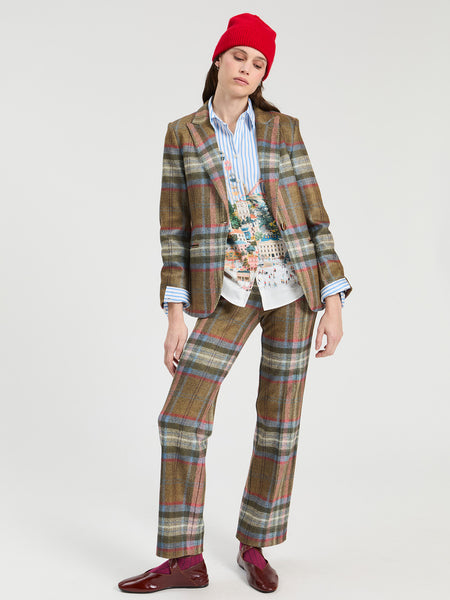 Vilagallo Olive Plaid Jacket