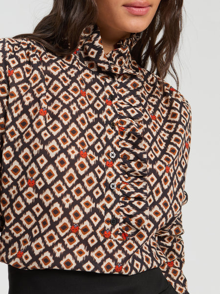 Vilagallo Ladybug Print Top