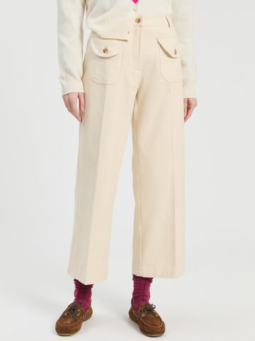 Vilagallo Ecru Twill Pant