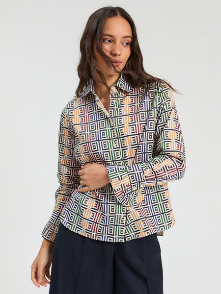 Vilagallo Geo Print Shirt