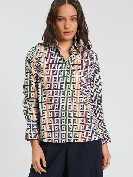 Vilagallo Geo Print Shirt