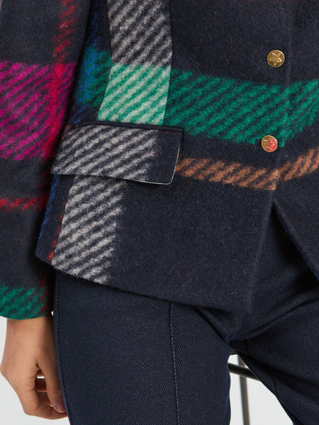 Vilagallo Multicolor Plaid Coat