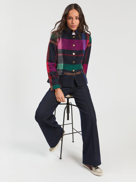 Vilagallo Multicolor Plaid Coat
