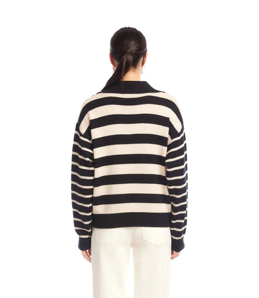 Karen Kane Stripe Polo Sweater