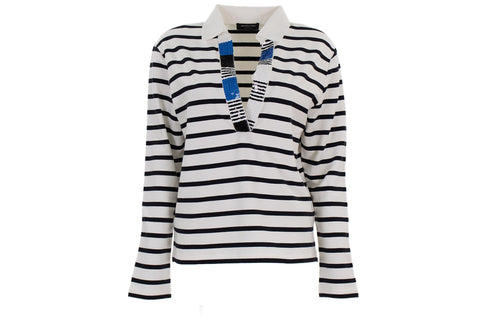 Margittes Stripe Polo Top