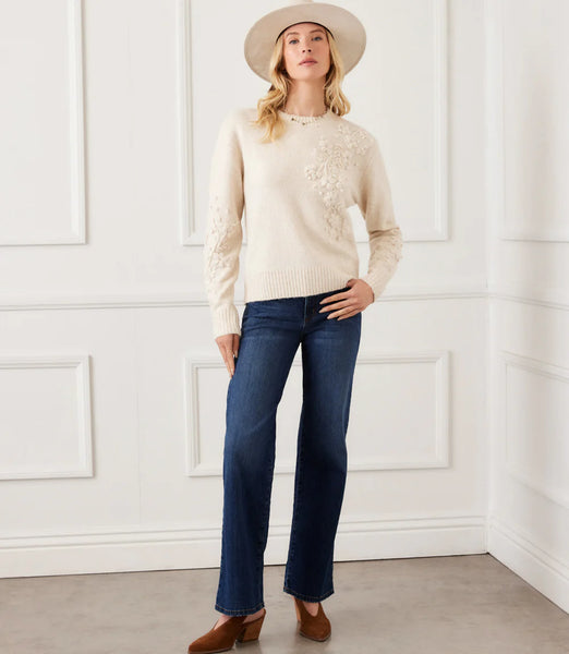 Karen Kane Applique Flower Sweater