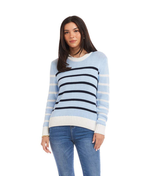 Karen Kane Stripe Crewneck Sweater