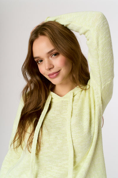 Marled Hoodie in Citrus