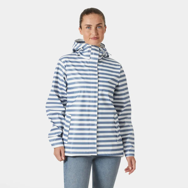 Helly Hansen Moss Rain Jacket in Navy Stripe