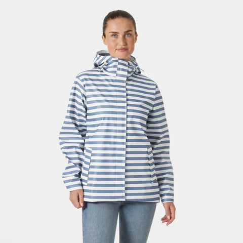 Helly Hansen Moss Rain Jacket in Navy Stripe