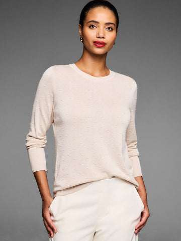 NIC+ZOE Gold Label Silk Blend Dotty Textured Seater