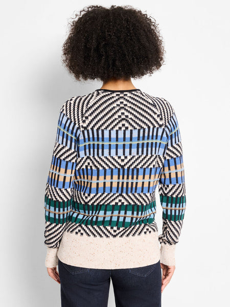 NIC+ZOE Graphic Stripe Sweater