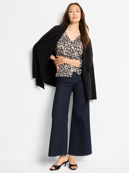 NIC+ZOE Wild Dot Button Up Pullover