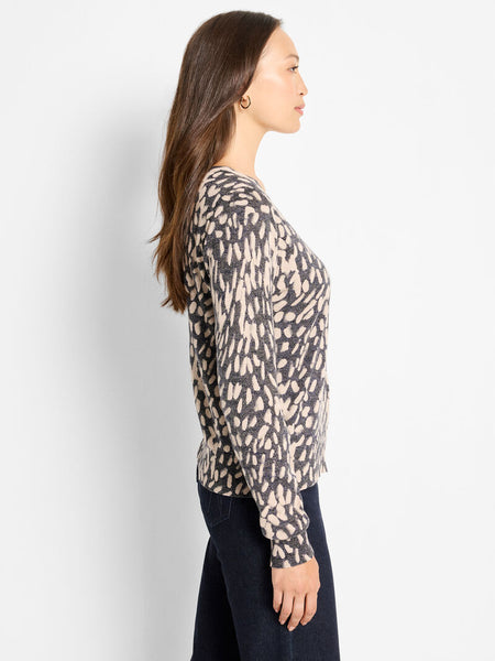 NIC+ZOE Wild Dot Button Up Pullover
