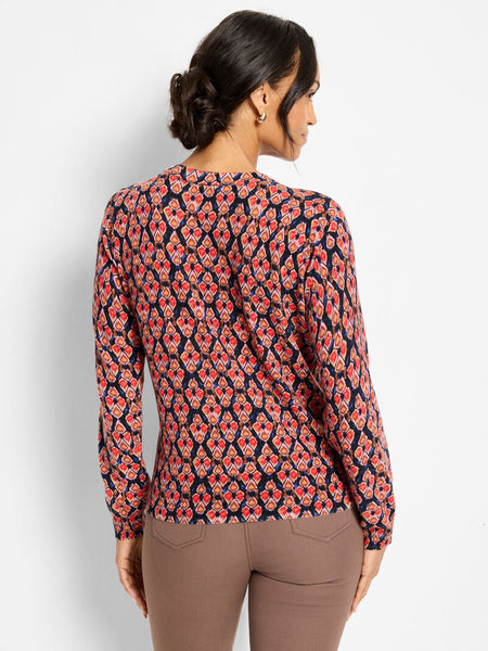 NIC+ZOE Harvest Ikat Pure Cotton Sweater