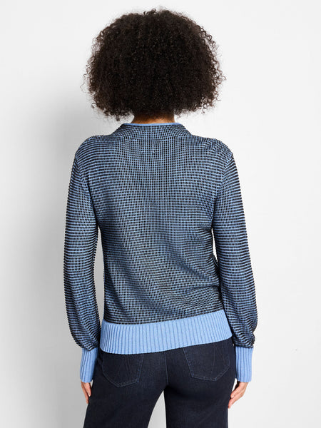 NIC+ZOE Funnel Neck Pixel Knit Sweater