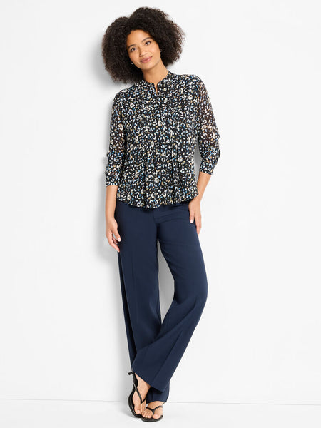 NIC+ZOE Femme Cheetah Tucked Top