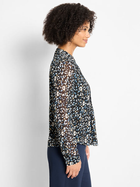 NIC+ZOE Femme Cheetah Tucked Top