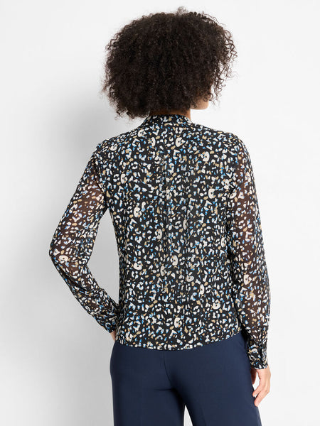 NIC+ZOE Femme Cheetah Tucked Top