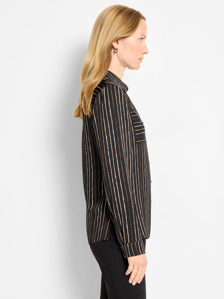 NIC+ZOE Mini Painted Stripe Shirt