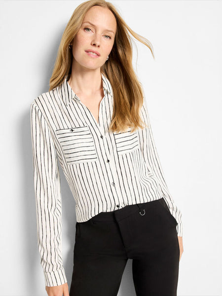 NIC+ZOE Mini Painted Stripe Shirt