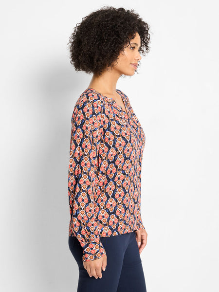 NIC+ZOE Harvest Ikat Top