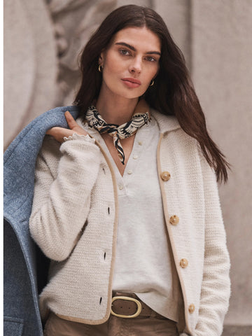 NIC+ZOE Velvet Cord Knit Jacket