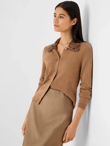 NIC+ZOE Sequin Collar Cardigan