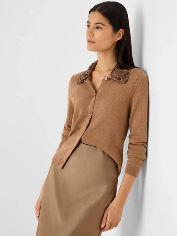 NIC+ZOE Sequin Collar Cardigan