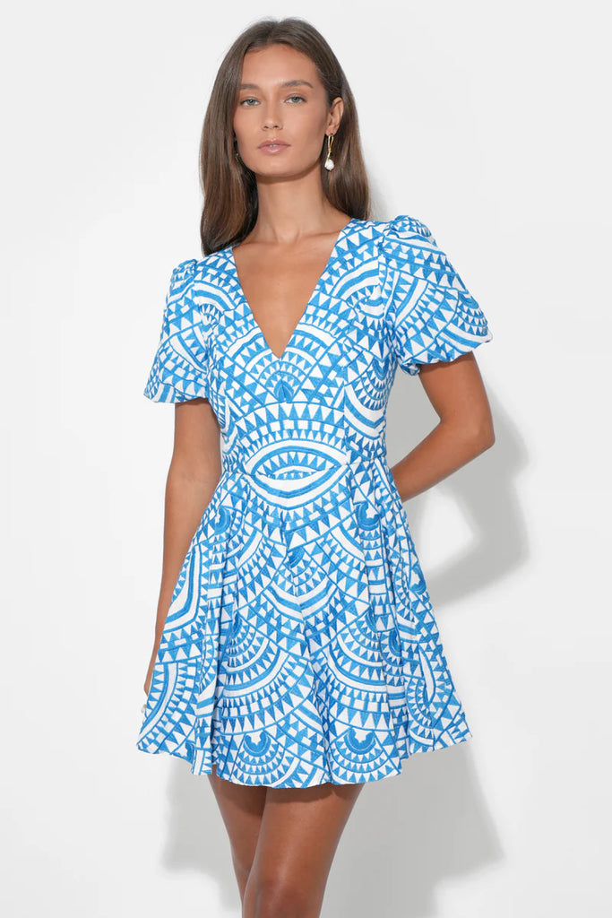 Fit & Flare Embroidered Dress