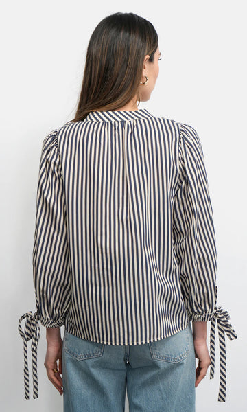 Tie Sleeve V-Neck Top