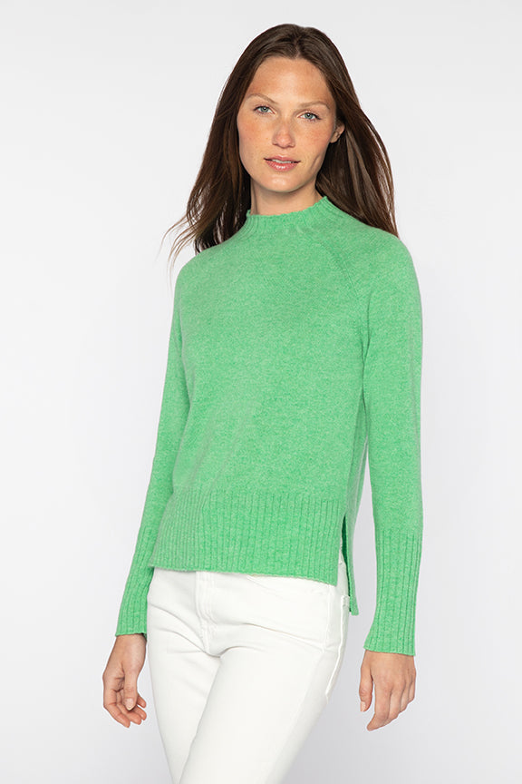 【YOURNUS】Cash Like Half Neck Knit Kinross Cashmere Hi-Low Funnel Neck Sweater | Irresistibles