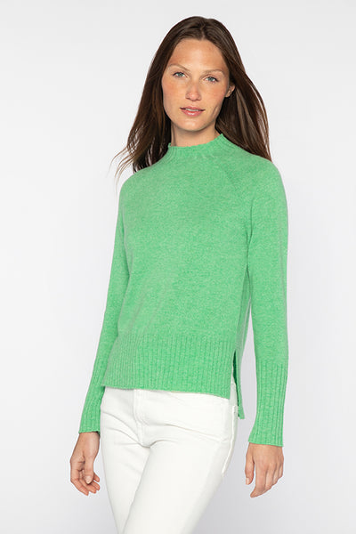 Kinross Cashmere Hi-Low Funnel Neck Sweater