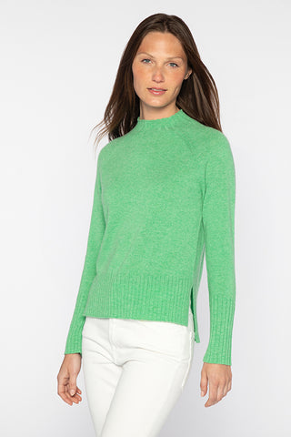 Kinross Cashmere Hi-Low Funnel Neck Sweater