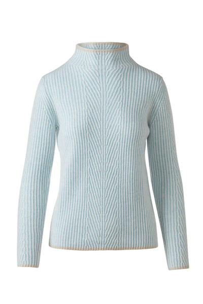 Kinross Plaited Rib Funnel Sweater