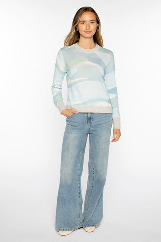 Kinross Landscape Print Pullover Sweater
