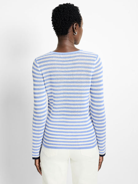 NIC+ZOE Striped Supersoft Mesh Sweater