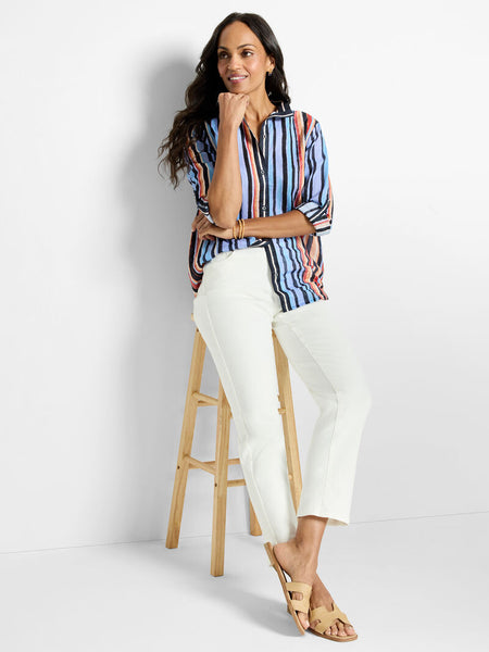 NIC+ZOE Painted Peninsula Cotton Shirt