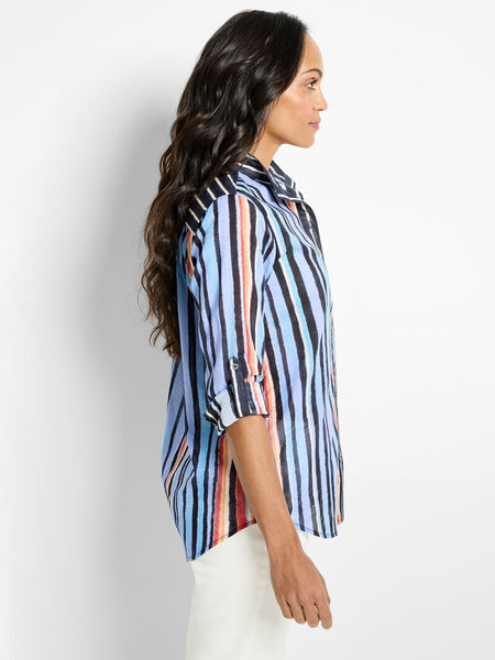 NIC+ZOE Painted Peninsula Cotton Shirt