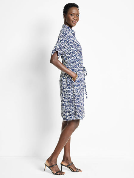 NIC+ZOE Etched Angles Belted Devon Dress