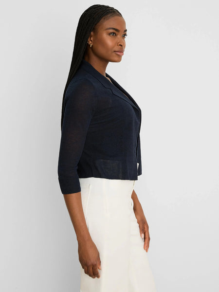 NIC+ZOE Featherknit Collared Cardigan